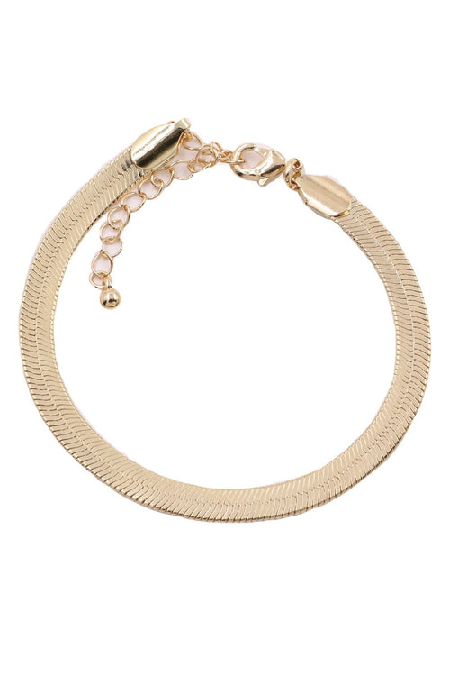 Snake Chain Gold Bracelet-Cali Moon Boutique, Plainville Connecticut