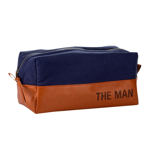 'The Man' Canvas & Faux Leather Toiletry Bag-Cali Moon Boutique, Plainville Connecticut