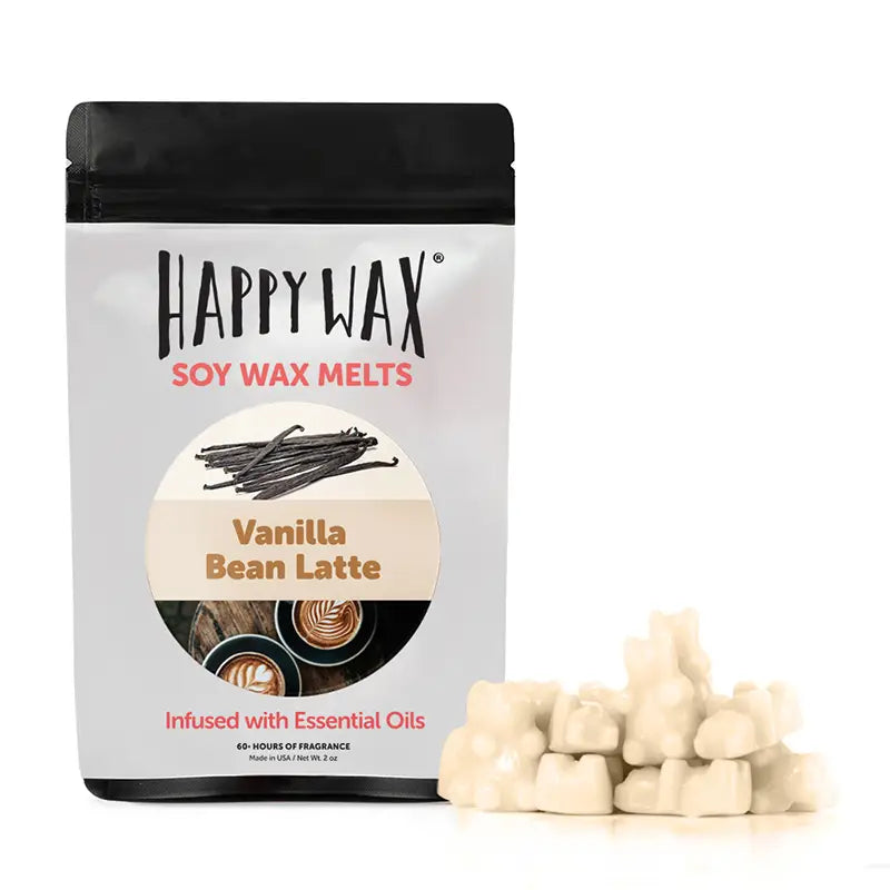 Happy Wax Vanilla Bean Latte Wax Melts Sample Pouch-Happy Wax Vanilla Bean Latte Wax Melts Sample Pouch-Cali Moon Boutique, Plainville Connecticut