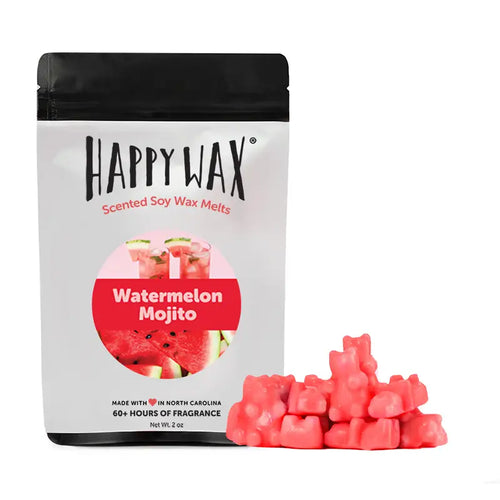 Happy Wax Watermelon Mojito Wax Sample Pouch-Happy Wax* Signature Wax Warmer Marble Design. Safer home fragrance wax melt system-Cali Moon Boutique, Plainville Connecticut