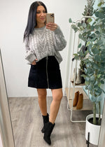 'Abby' Black Faux Suede Bootie-Cali Moon Boutique, Plainville Connecticut